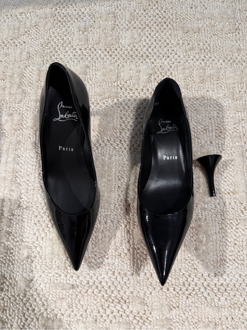 Christian Louboutin Miss Z 60mm Black Patent Pointed-Toe Pumps